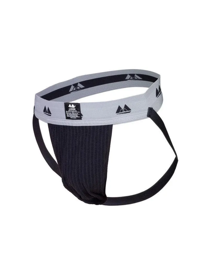 Anal Bike MM Jockstrap Heren String Tailleband 2 inch ZwartGrijs